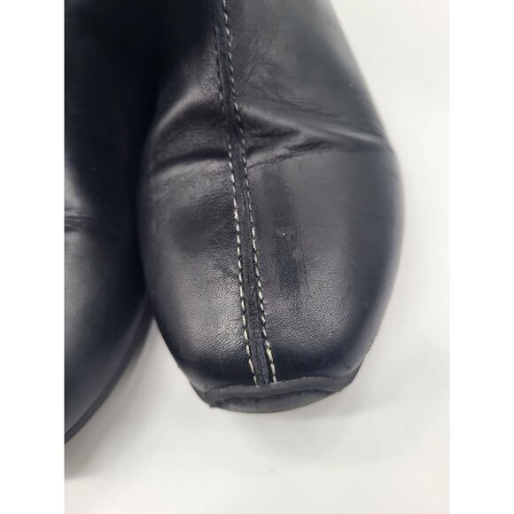 STEVE MADDEN SZ 7 Black Leather Moccasin Cutout Boots Festival Southwest Boho - Picture 4 of 13